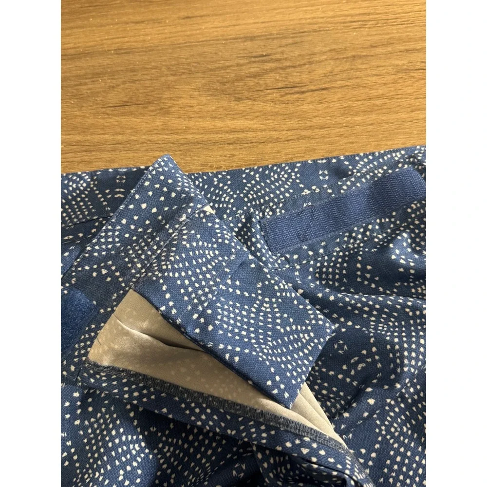 RipSkirt Hawaii Blue Geometric Print‎ Wrap Midi Skirt Large RN142231-JT